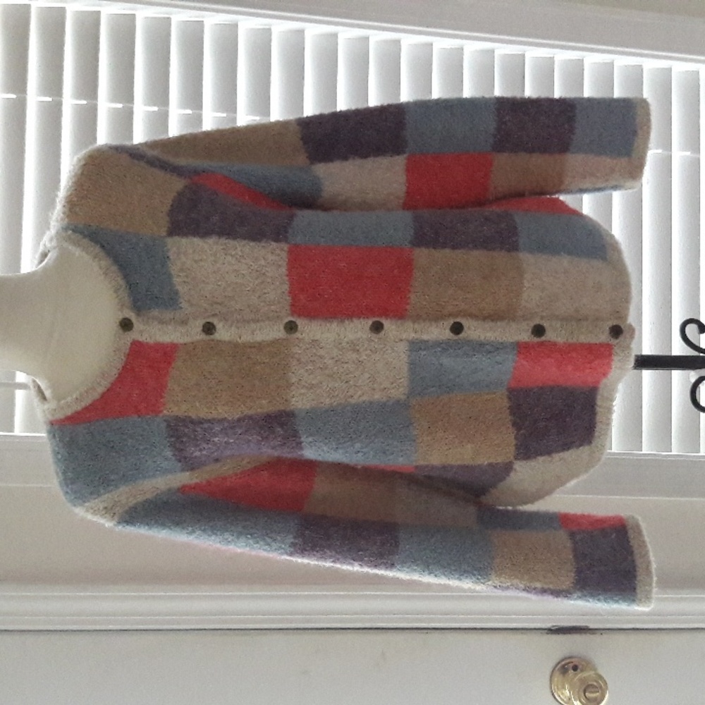 Christopher & Banks color block vintage  grandma core cardigan